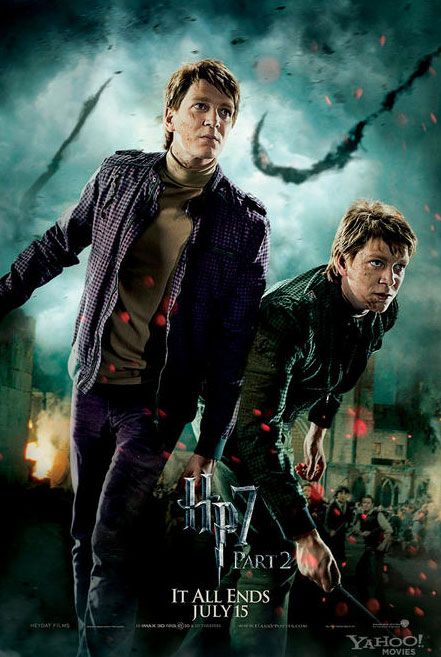 Harry Potter és a halál ereklyéi akció poszter Weasley ikrek